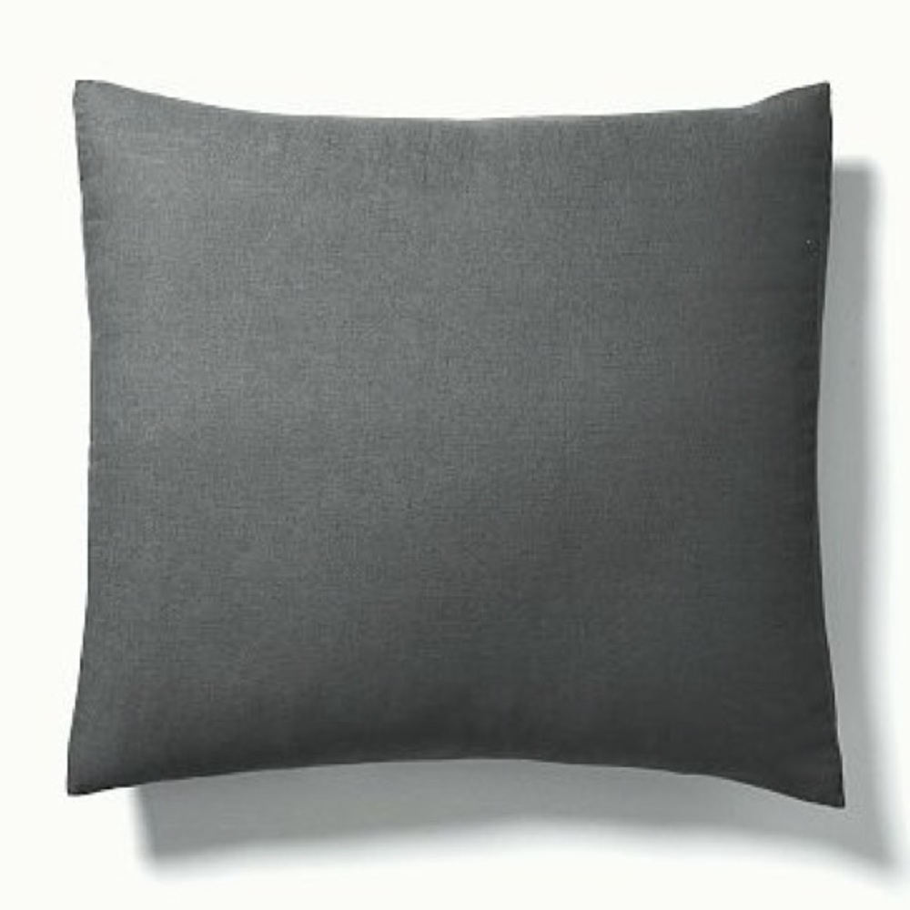 West Elm European Flax Linen Euro Sham in Graphite